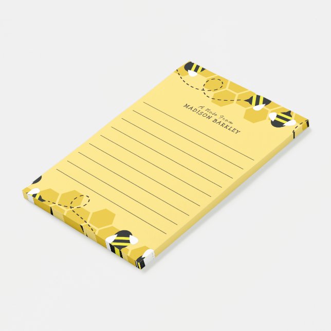 Post-it® Ruche de Bébé Abeille Mignonne (Incliné)
