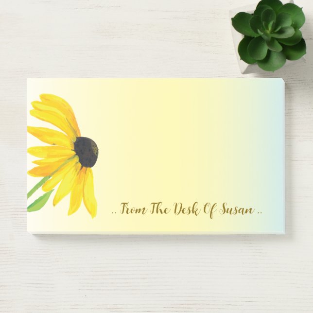 Post-it® Rudbeckie jaune personnalisée (Bureau)