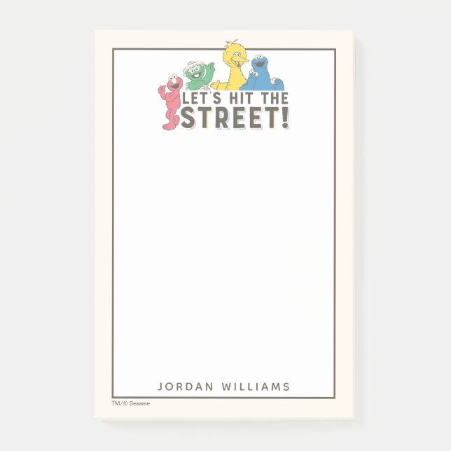 Post-it® Rue Sésame | Ajouter Votre Nom (Devant)