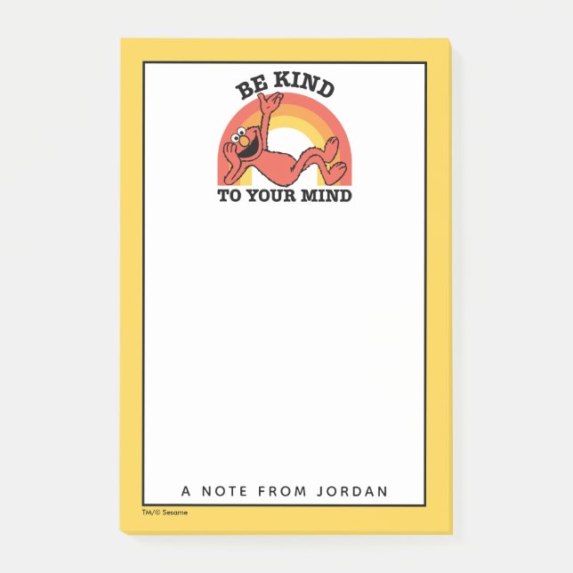 Post-it® Rue Sésame | Elmo Be Kind | Ajouter Votre Nom (Devant)