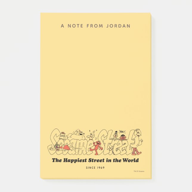 Post-it® Rue Sésame | La rue la plus heureuse du monde (Devant)
