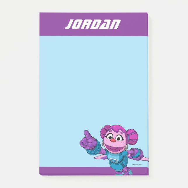 Post-it® Rue Sésame | Mécaniciens Abby | Ajouter un nom (Devant)