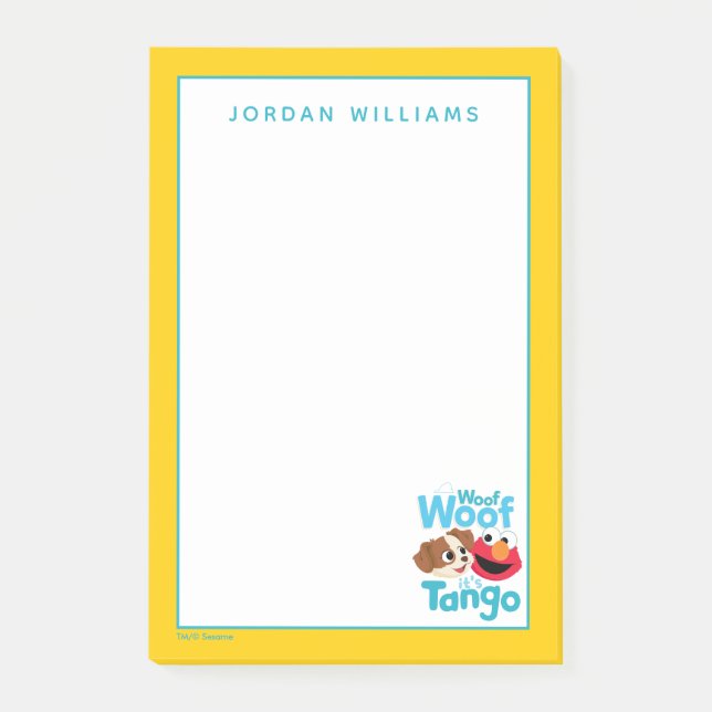 Post-it® Rue Sésame | Woof Woof It's Tango & Elmo (Devant)