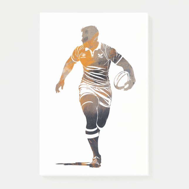 Post-it® Rugby Jeu Sport Challenge Illustration Silhouette (Devant)