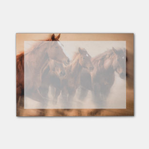 Post-it® running horses, blur and flying manes