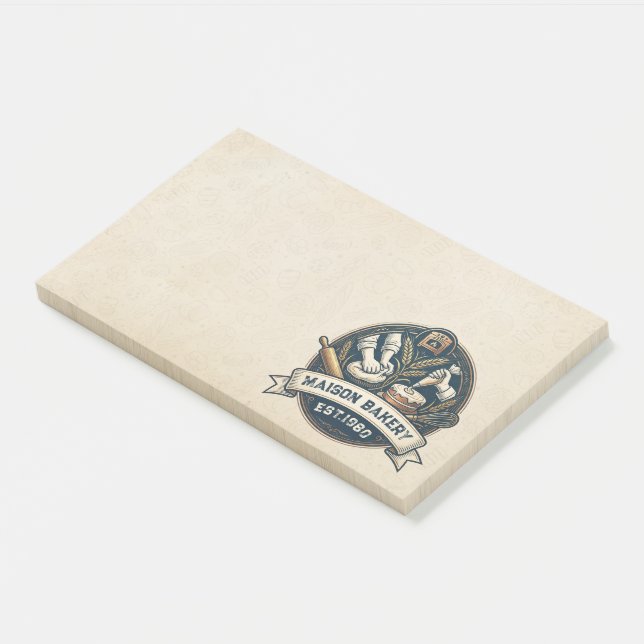 Post-it® Rustic Bakery Store Pastry Dessert Sweet Cake Shop (Incliné)