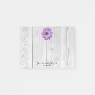 Post-it® Rustique Purple Daisy Notes personnalisées