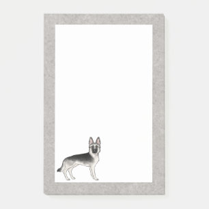 Post-it® Sable Argentée Berger Allemand Dessin Animé Chien