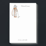 Post-it® Sac de golf élégant avec Bloc-notes Initiales<br><div class="desc">Ce pavé de notes personnalisées sur le thème du golf comprend un sac de golf Illustration avec vos initiales avec le texte en bas "In love with GOLF" (le marqueur doit être changé). Un cadeau parfait pour les amateurs de golf. Customisez avec votre nom par les cases "Modifier ce modèle...</div>