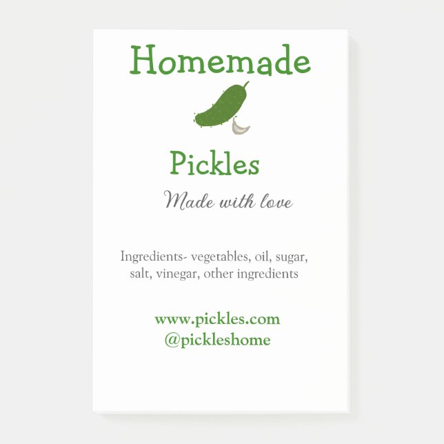 Post-it® Sachets maison faits avec amour ajouter texte site (Devant)