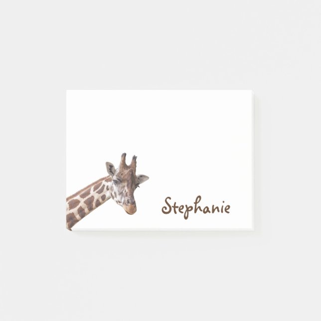 Post-it® Safari Animaux Girafe Fille Nom Enfants (Devant)