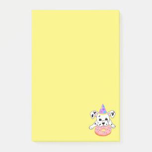 Post-it s'affiche avec un mignon chiot dalmate à