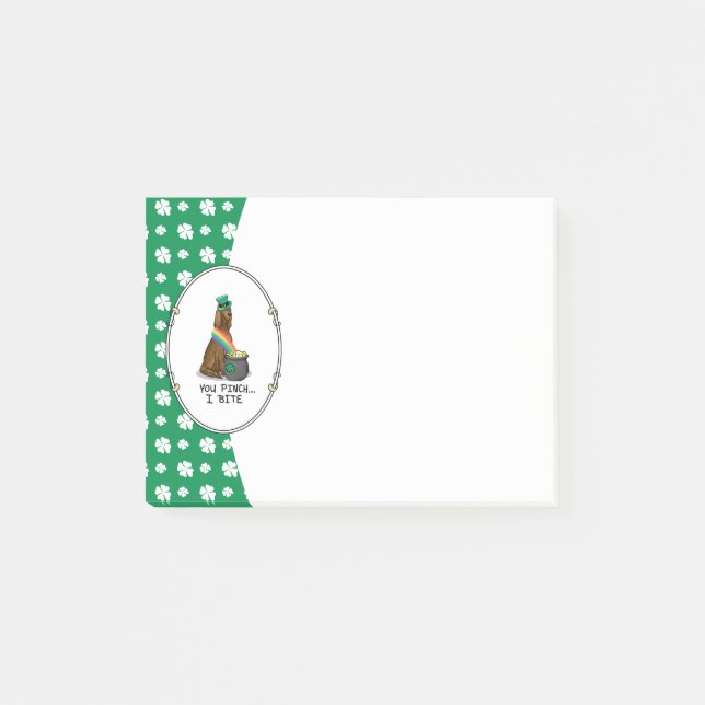 Post-it® Saint Patrick's Day Irlandais Setter Dog (rouge 1) (Devant)