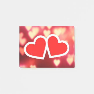 Post-it® Saint Valentin Deux Coeurs Amour