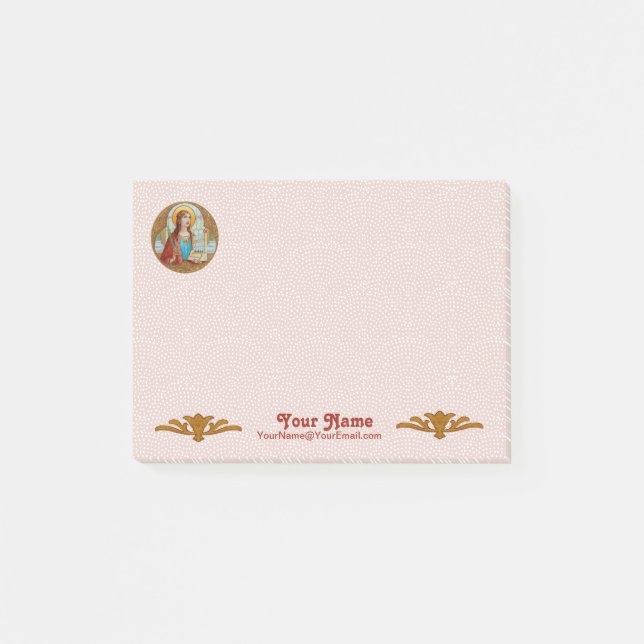 Post-it® Sainte Cécile de Rome (BK 003) 4"x3" (Devant)