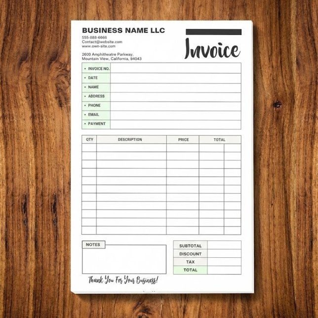 Post-it® Sales Invoice Receipts, Small Business Payment Pad (printable sales receipt template)