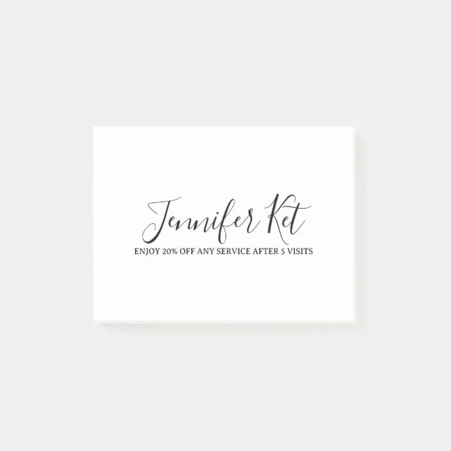Post-it® Salon spa business discount offer website visits a (Devant)