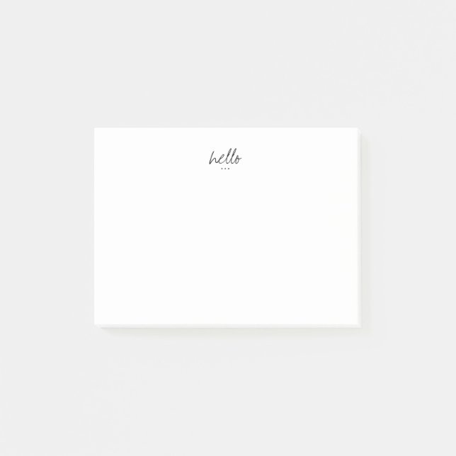 Post-it® Salutations minimales Hello (Devant)