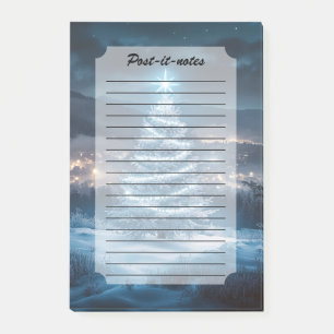Post-it® Sapin de Noël Nuit Hivernale Lumineuse Bleue