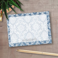 Sapphire Blue Vintage Damask Modèle et nom