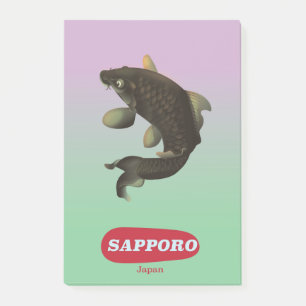 Post-it® Sapporo Japon affiche touristique de style Vintage