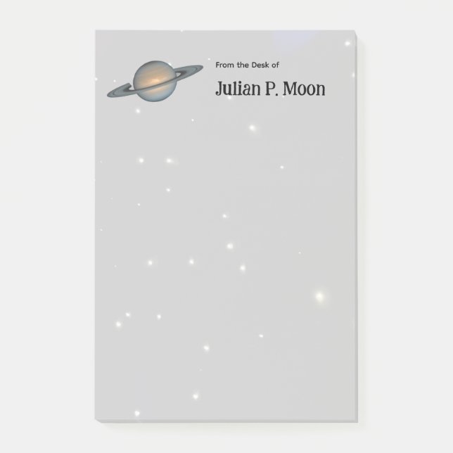 Post-it® Saturne avec anneaux dans l'espace personnalisé (Devant)