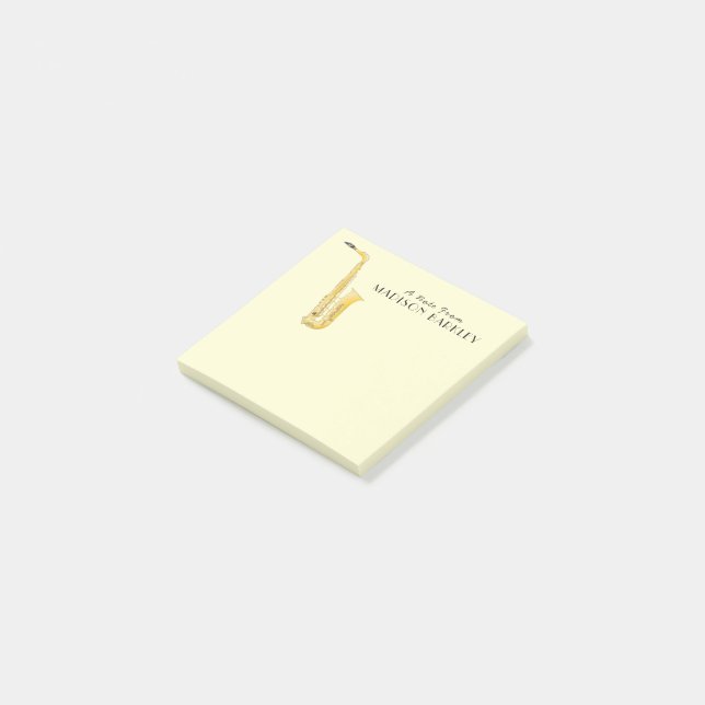 Post-it® Saxophone Musician Band Teacher Post-it Notes (Incliné)