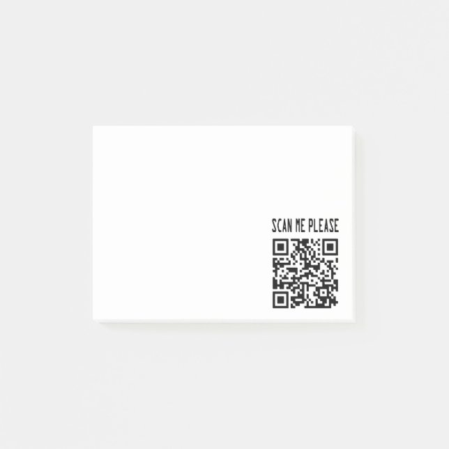 Post-it® Scan Me Please QR Code - Smile, It's Free (Devant)