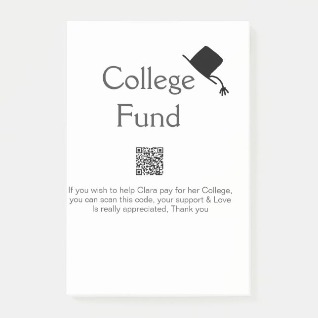 Post-it® Scanne de fonds de collège QR ajouter des détails  (Devant)