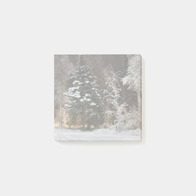 Post-it® Scène de nuit forestière hivernale cosy (Devant)