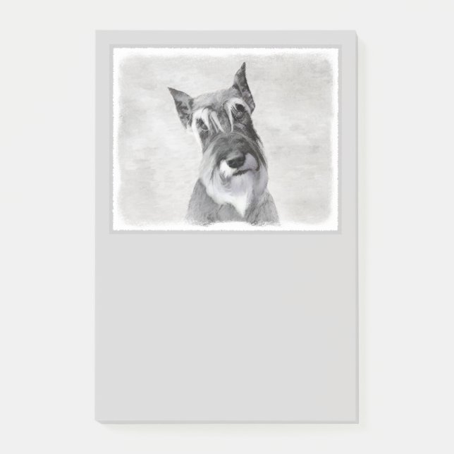 Post-it® Schnauzer (Giant) Peinture - Chien Art (Devant)