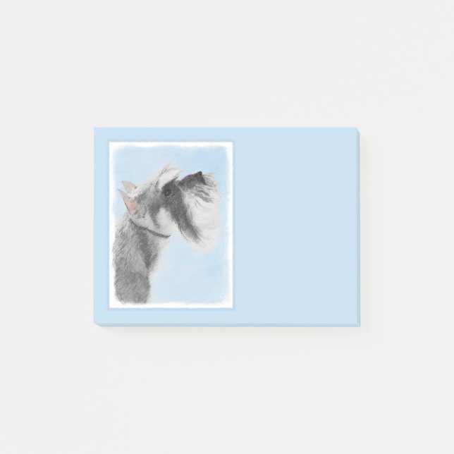 Post-it® Schnauzer (Giant, Standard) Peinture - Chien Art (Devant)