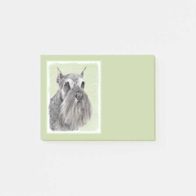 Post-it® Schnauzer (Giant, Standard) Peinture - Chien Art (Devant)