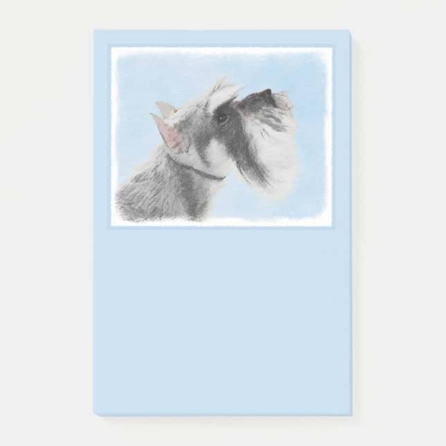 Post-it® Schnauzer (Giant, Standard) Peinture - Chien Art (Devant)