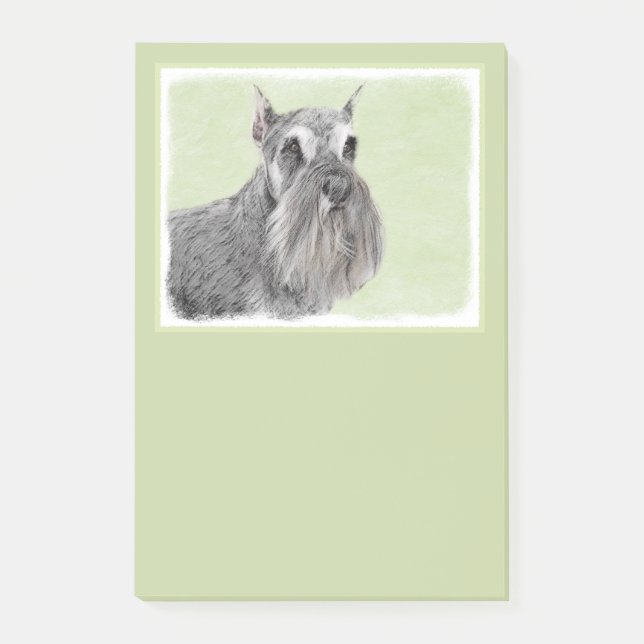 Post-it® Schnauzer (Giant, Standard) Peinture - Chien Art (Devant)