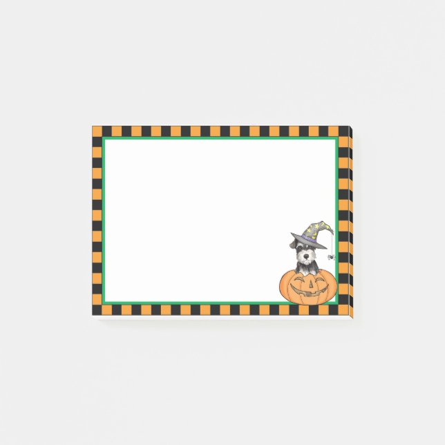 Post-it® Schnauzer miniature d'Halloween (Devant)