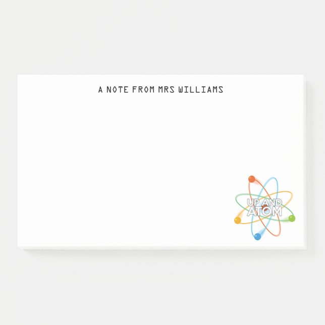 Post-it® Science amusante personnalisée UP AND ATOM (Devant)
