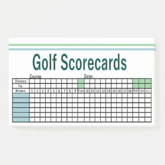 Post-it® Scorecards Golf