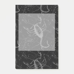Post-it® Scorpio Constellation Hevelius vers 1690 sur Noir
