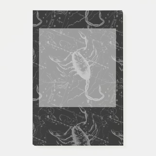 Post-it® Scorpio Constellation Hevelius vers 1690 sur Noir (Devant)