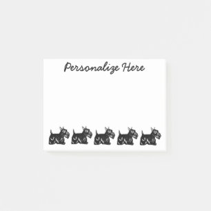 Post-it® Scottie Dogs Notes postit® personnalisées 4 x 3