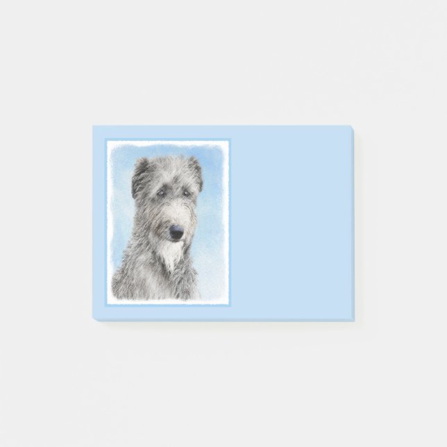 Post-it® Scottish Deerhound Peinture - Cute Original Chien  (Devant)