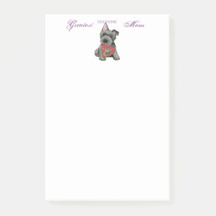 Post-it® Scottish Terrier Heart Mom Post-it Notes