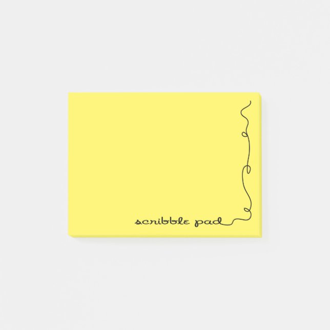 Post-it® Scribble Pad Jaune (Devant)