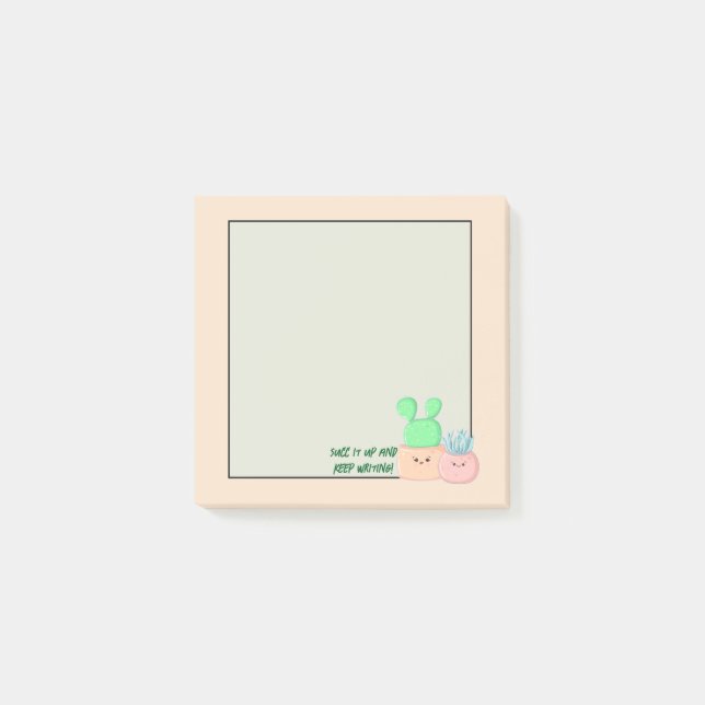 Post-it® Scribbles Succulents : Pastel Sticky Notes (Devant)