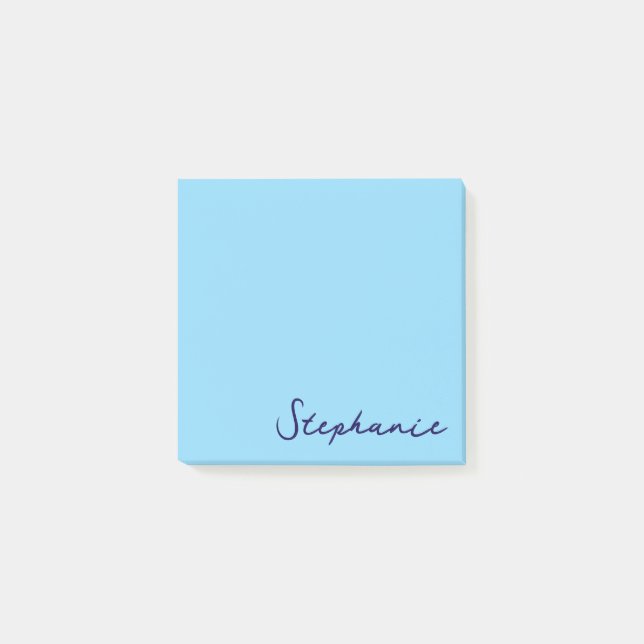 Post-it® Script bleu personnalisé Publier des notes collant (Devant)