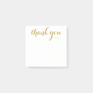 Post-it® Script doré Merci 3 x 3