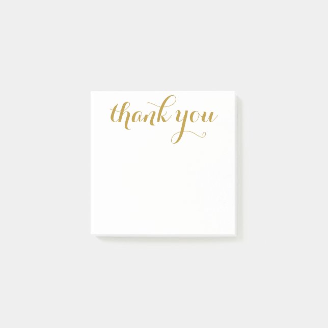Post-it® Script doré Merci 3 x 3 (Devant)