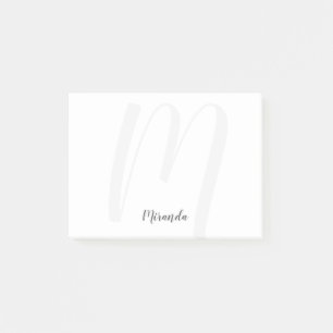 Post-it® Script moderne Monogramme personnalisé et nom