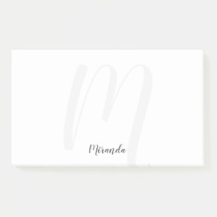Post-it® Script moderne Monogramme personnalisé et nom